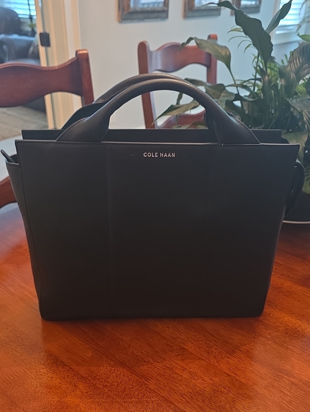 Cole Haan Sloane Men's Black Leather Attachè Case